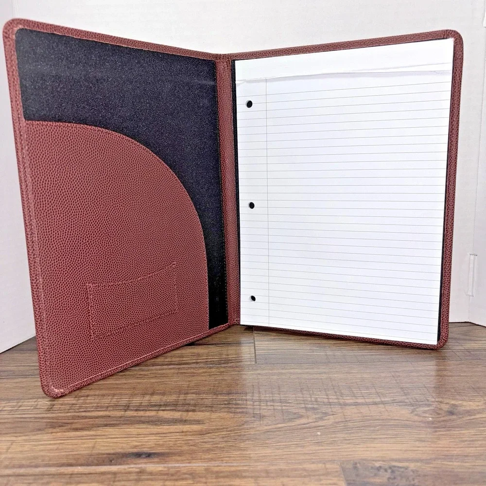 Wilson NFL football Texture Leather Notepad Holder Folder With Paper